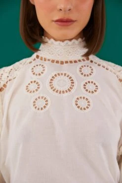 Farm Rio Off-White Romantic Blouse -Colorful Wear Store 308187 04