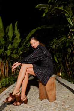 Farm Rio Lurex Stripes Mini Dress -Colorful Wear Store 308191 03