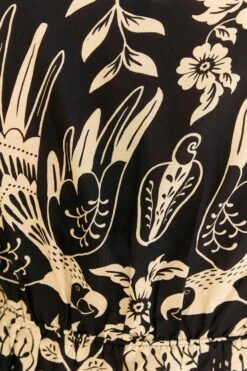 Farm Rio Black Graphic Floral Blouse -Colorful Wear Store 308197 05