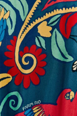 Farm Rio Blue Vintage Forest Lenzing™ Ecovero™ Viscose Mini Dress -Colorful Wear Store 308215 05