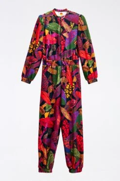 Farm Rio Leopard Mushroom French Terry Jumpsuit -Colorful Wear Store 308221 06