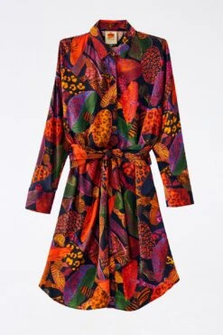 Farm Rio Leopard Mushroom Lenzing™ Ecovero™ Viscose Shirtdress 7 Farm Rio Leopard Mushroom Lenzing™ Ecovero™ Viscose Shirtdress -Colorful Wear Store 308266 06