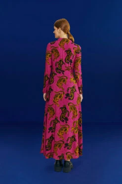 Farm Rio Pink Wild Leopards Maxi Dress -Colorful Wear Store 308345 04