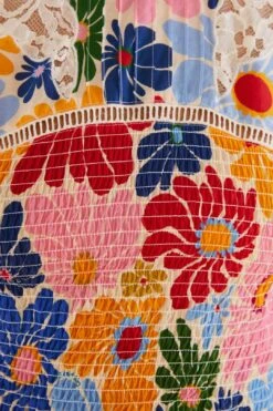 Farm Rio Sand Sunny Daisies Blouse -Colorful Wear Store 309082 06