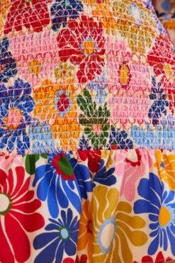 Farm Rio Sand Sunny Daisies Mini Dress -Colorful Wear Store 309084 04