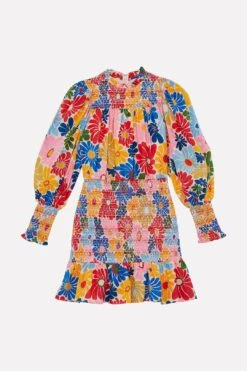 Farm Rio Sand Sunny Daisies Mini Dress -Colorful Wear Store 309084 06