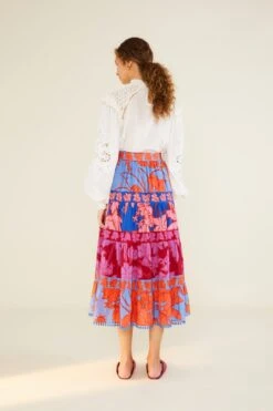 Farm Rio Mixed Living Nature Skirt -Colorful Wear Store 309090 03