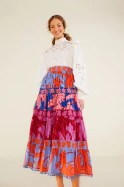 Farm Rio Mixed Living Nature Skirt -Colorful Wear Store 309090 04