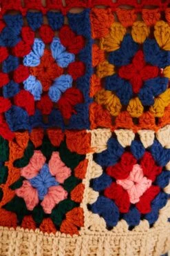 Farm Rio Multicolor Patchwork Crochet Vest -Colorful Wear Store 309108 04