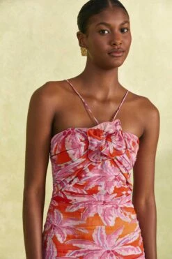 Farm Rio Red Coconut Tree Mini Dress 7 Farm Rio Red Coconut Tree Mini Dress -Colorful Wear Store 309146 03