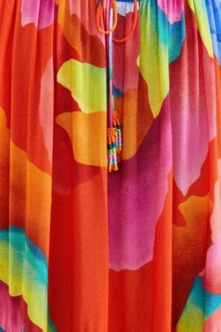 Farm Rio Red Ombre Chita Maxi Dress -Colorful Wear Store 309149 04