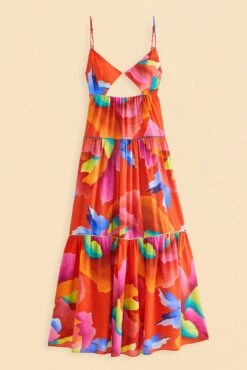 Farm Rio Red Ombre Chita Maxi Dress -Colorful Wear Store 309149 06