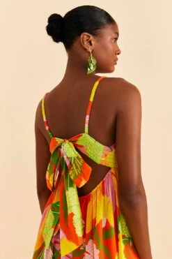 Farm Rio Red Neon Floral Maxi Dress 10 Farm Rio Red Neon Floral Maxi Dress -Colorful Wear Store 309157 04