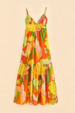 Farm Rio Red Neon Floral Maxi Dress 13 Farm Rio Red Neon Floral Maxi Dress -Colorful Wear Store 309157 07