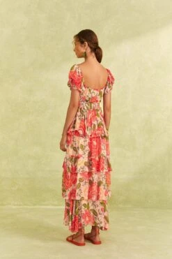 Farm Rio Pink Blooming Floral Maxi Dress -Colorful Wear Store 309161 04