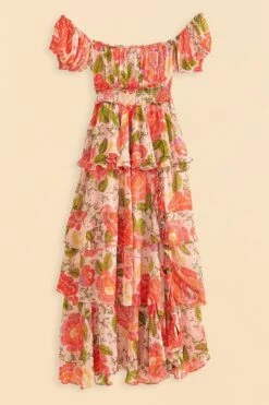 Farm Rio Pink Blooming Floral Maxi Dress -Colorful Wear Store 309161 06