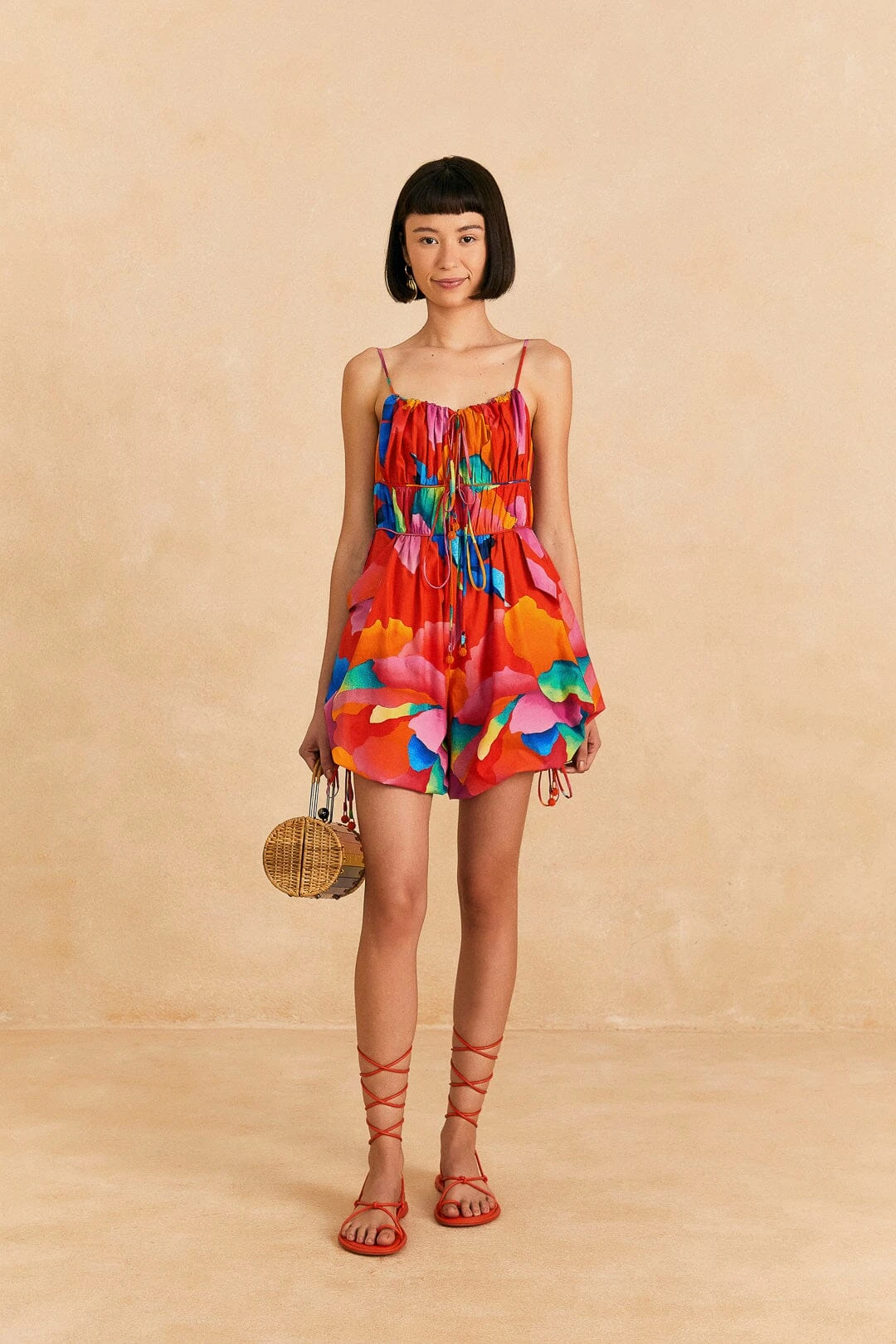 Farm Rio Red Ombre Chita Organic Cotton Romper 2 Farm Rio Red Ombre Chita Organic Cotton Romper - Image 2