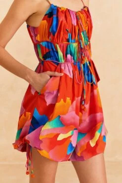 Farm Rio Red Ombre Chita Organic Cotton Romper 8 Farm Rio Red Ombre Chita Organic Cotton Romper -Colorful Wear Store 309164 03