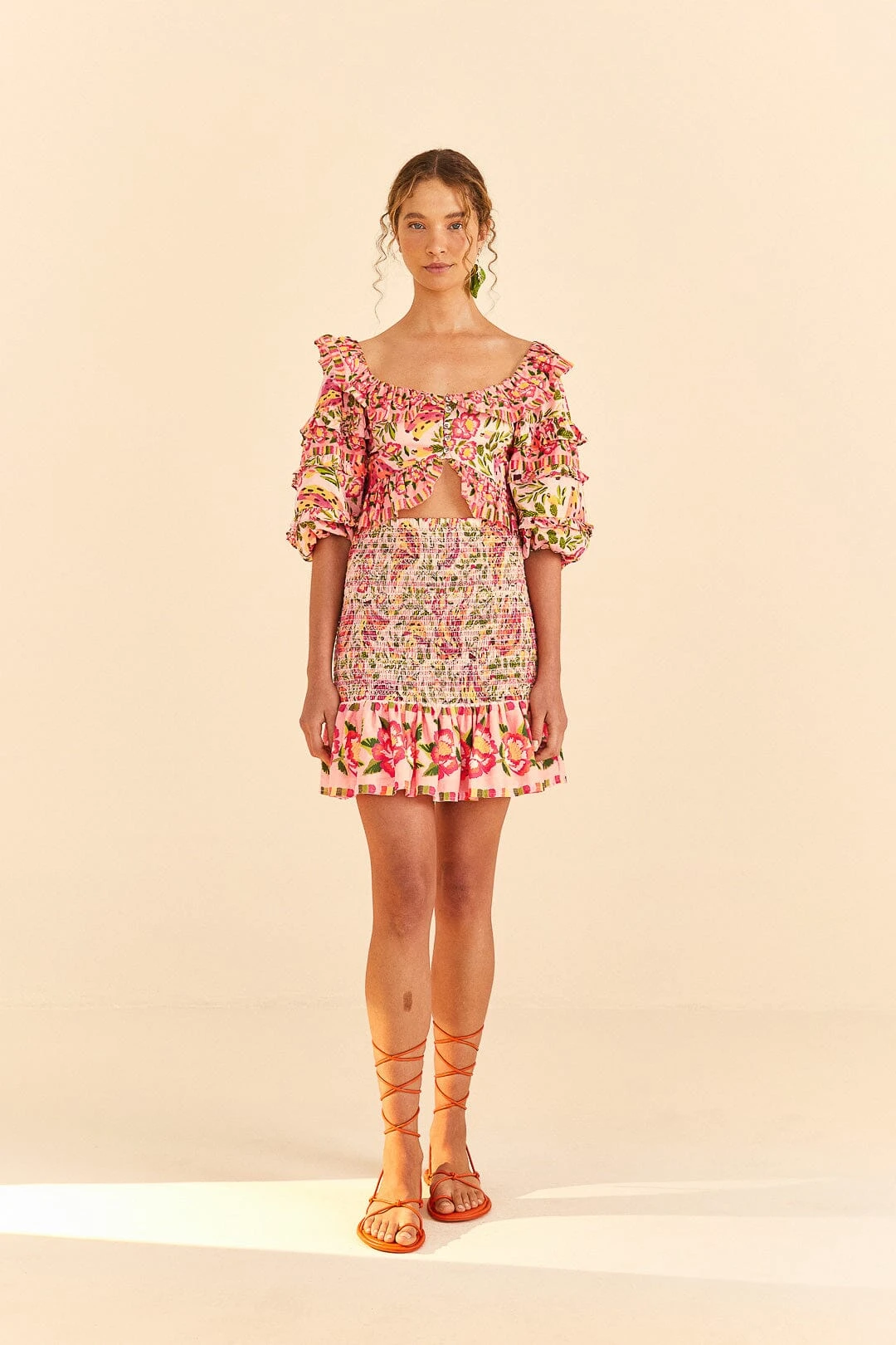 Farm Rio Pink Painted Bananas Top 2 Farm Rio Pink Painted Bananas Top - Image 2