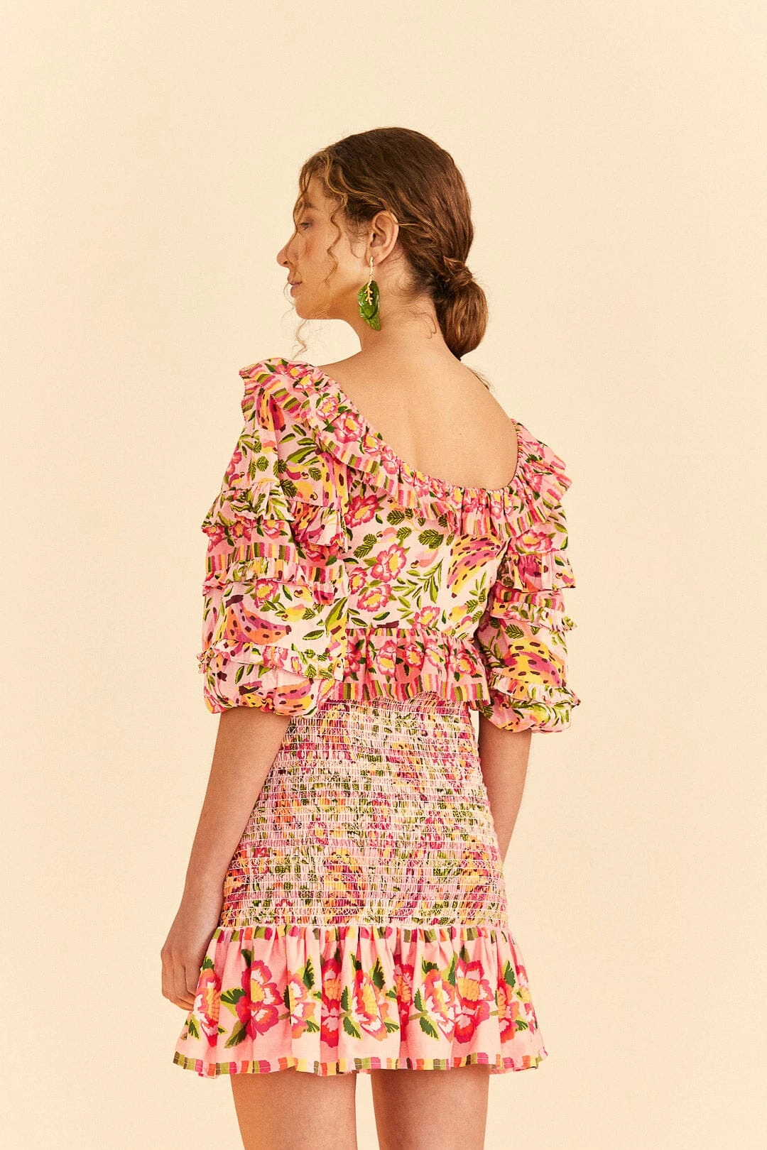 Farm Rio Pink Painted Bananas Top 4 Farm Rio Pink Painted Bananas Top - Image 4