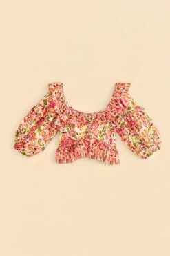 Farm Rio Pink Painted Bananas Top 11 Farm Rio Pink Painted Bananas Top -Colorful Wear Store 309177 06