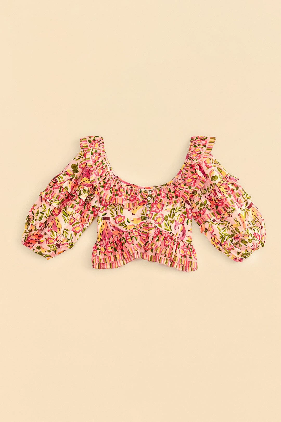 Farm Rio Pink Painted Bananas Top 6 Farm Rio Pink Painted Bananas Top - Image 6