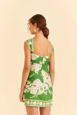 Farm Rio Green Lace Monsteras Mini Dress -Colorful Wear Store 309182 04