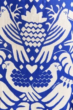 Farm Rio Navy Blue Jungle Scarf Midi Dress -Colorful Wear Store 309189 06