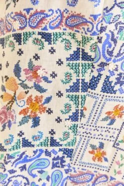 Farm Rio Off-White Romantic Bandanas Midi Dress -Colorful Wear Store 309191 04