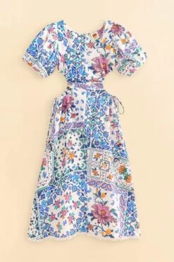 Farm Rio Off-White Romantic Bandanas Midi Dress -Colorful Wear Store 309191 05