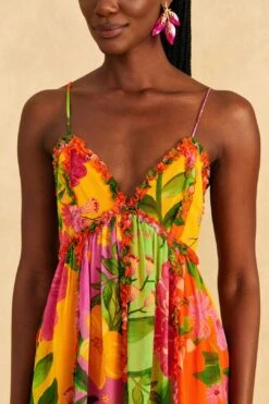 Farm Rio Mixed Romantic Garden Mini Dress -Colorful Wear Store 309192 03