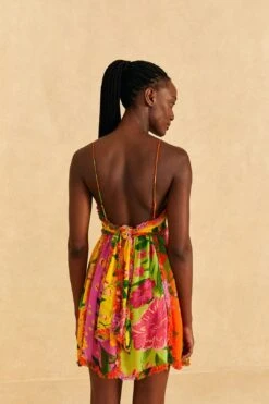Farm Rio Mixed Romantic Garden Mini Dress -Colorful Wear Store 309192 04