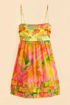 Farm Rio Mixed Painted Birds Mini Dress -Colorful Wear Store 309193 06