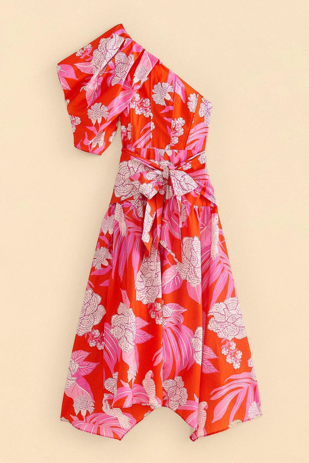 Farm Rio Red Dewdrop Floral Midi Dress 6 Farm Rio Red Dewdrop Floral Midi Dress - Image 6