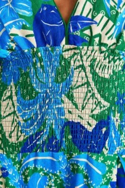 Farm Rio Green Jungle Panther Jumpsuit -Colorful Wear Store 309197 05