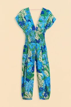 Farm Rio Green Jungle Panther Jumpsuit -Colorful Wear Store 309197 06