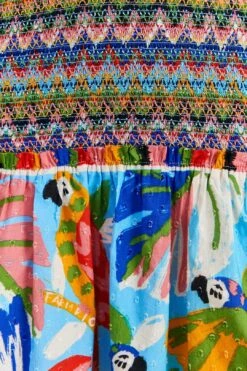 Farm Rio Colorful Forest V Neck Mini Dress -Colorful Wear Store 309198 05