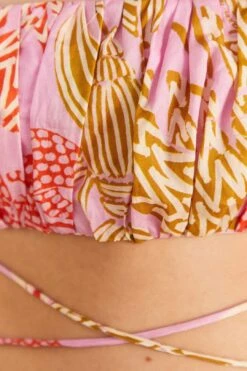 Farm Rio Pink Mixed Lobsters Top -Colorful Wear Store 309201 05