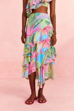 Farm Rio Beach Vibe Layered Skirt -Colorful Wear Store 309204 03