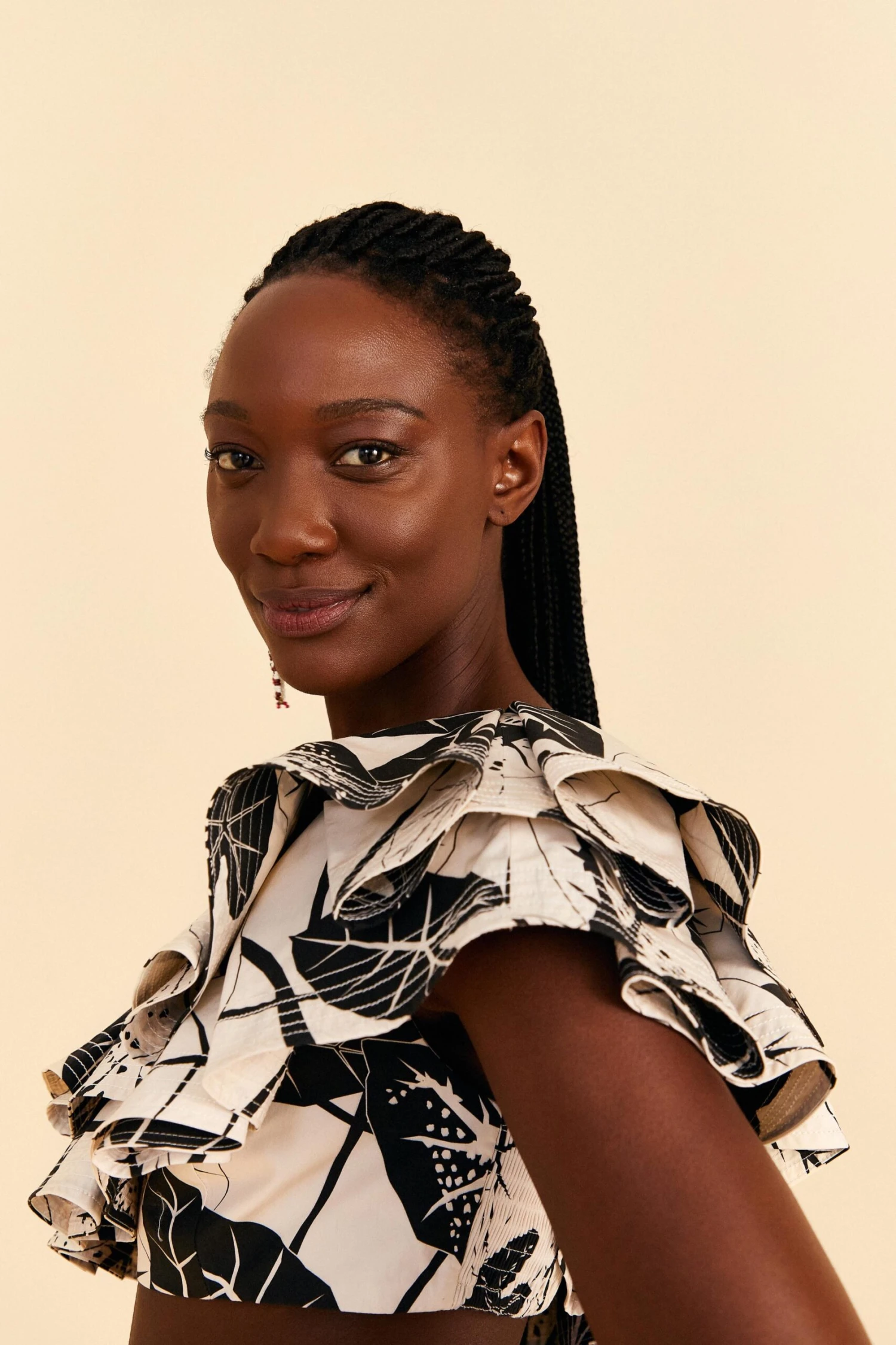 Farm Rio Off-White Graphic Leaves Organic Cotton Top 3 Farm Rio Off-White Graphic Leaves Organic Cotton Top - Image 3