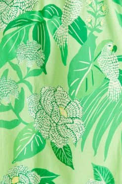 Farm Rio Green Dewdrop Floral Midi Dress -Colorful Wear Store 309210 04