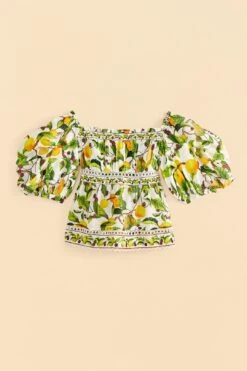 Farm Rio Off-White Fruit Orchard Blouse 11 Farm Rio Off-White Fruit Orchard Blouse -Colorful Wear Store 309214 06