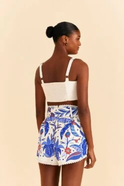Farm Rio Off-White Jungle Chic Shorts -Colorful Wear Store 309221 04