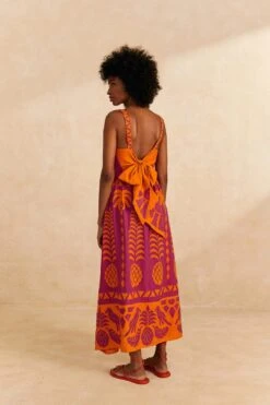 Farm Rio Orange Pineapple Love Cutwork Dress 7 Farm Rio Orange Pineapple Love Cutwork Dress -Colorful Wear Store 309238 04