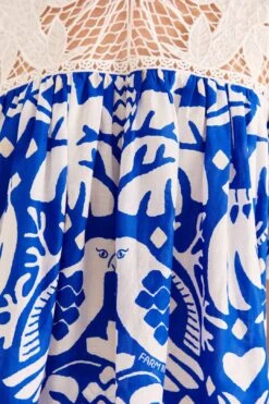 Farm Rio Navy Blue Jungle Scarf Blouse -Colorful Wear Store 309249 05