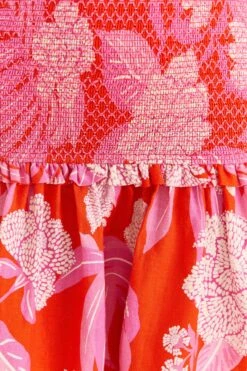 Farm Rio Red Dewdrop Floral Mini Dress -Colorful Wear Store 309259 05