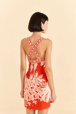 Farm Rio Red Lace Monsteras Mini Dress 8 Farm Rio Red Lace Monsteras Mini Dress -Colorful Wear Store 309261 04