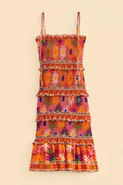 Farm Rio Coral Summer Sun Mini Dress -Colorful Wear Store 309264 06