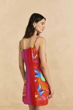 Farm Rio Mixed Ombre Chita Scarf Lenzing™ Ecovero™ Viscose Mini Dress -Colorful Wear Store 309265 04