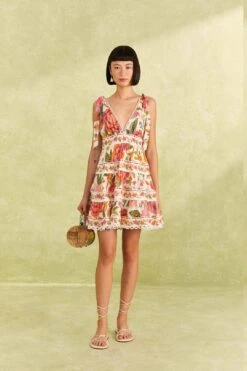 Farm Rio Off-White Macaw Bloom Mini Dress 7 Farm Rio Off-White Macaw Bloom Mini Dress -Colorful Wear Store 309266 02